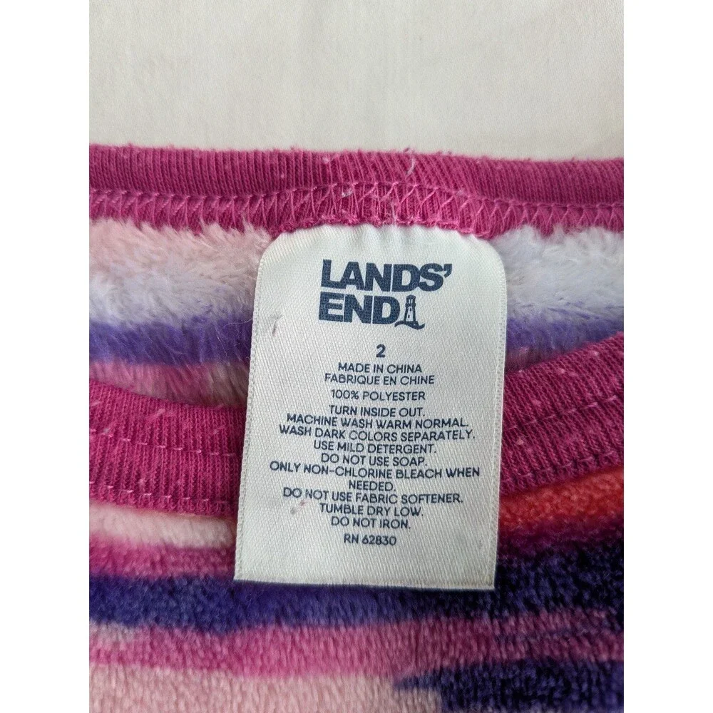 Lands End Fleece Pajamas, 2T